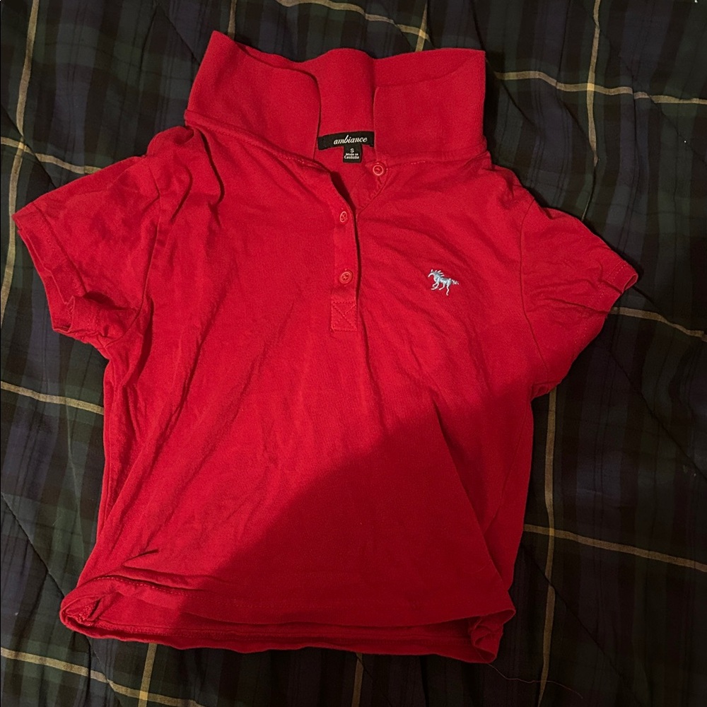 Abercrombie & Fitch Vibrant Red Kids Polo